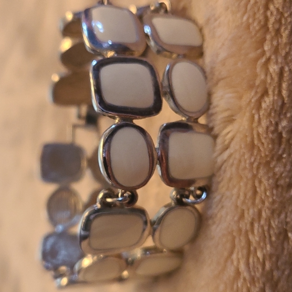 Lia Sophia cream colored enamel bracelet